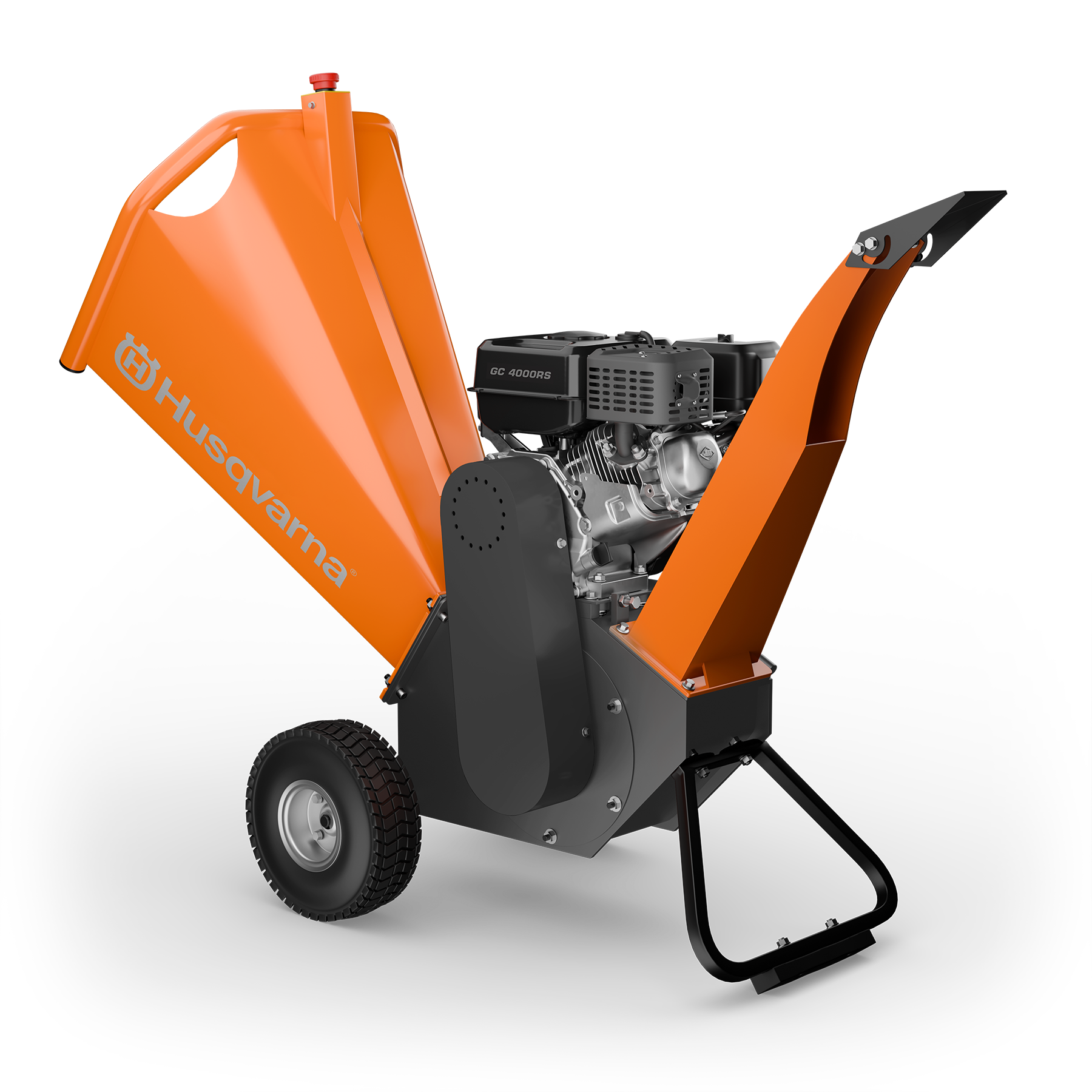 066005 Husqvarna wood chipper back angle view