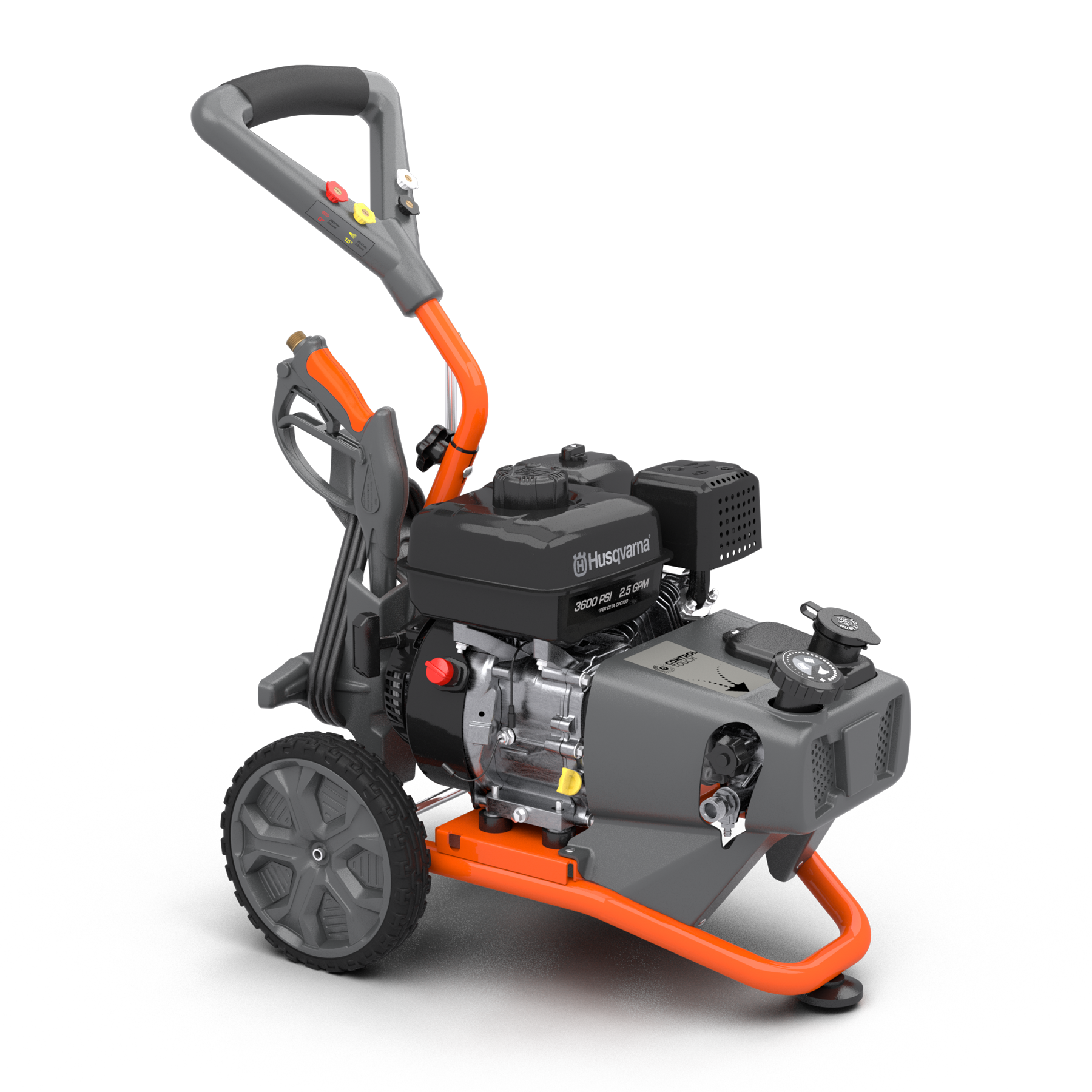 022010 Husqvarna pressure washer front angle view
