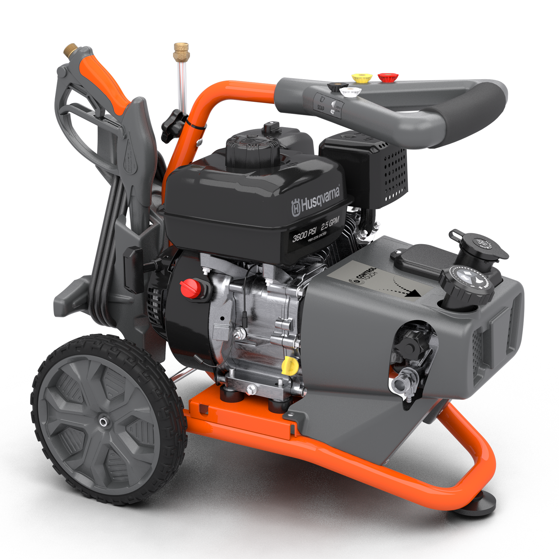 022010 Husqvarna pressure washer handle folded down