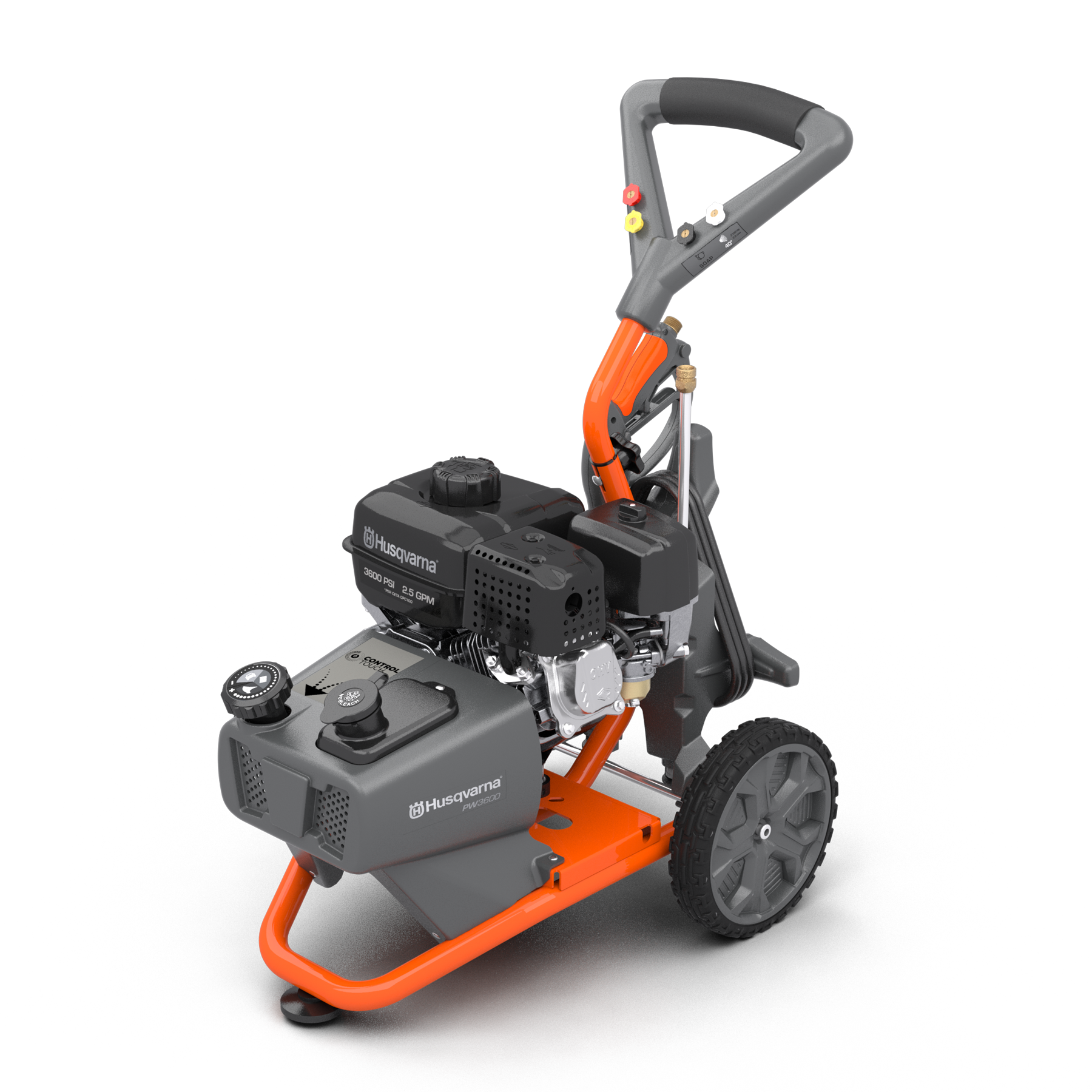 022010 Husqvarna pressure washer front angle view