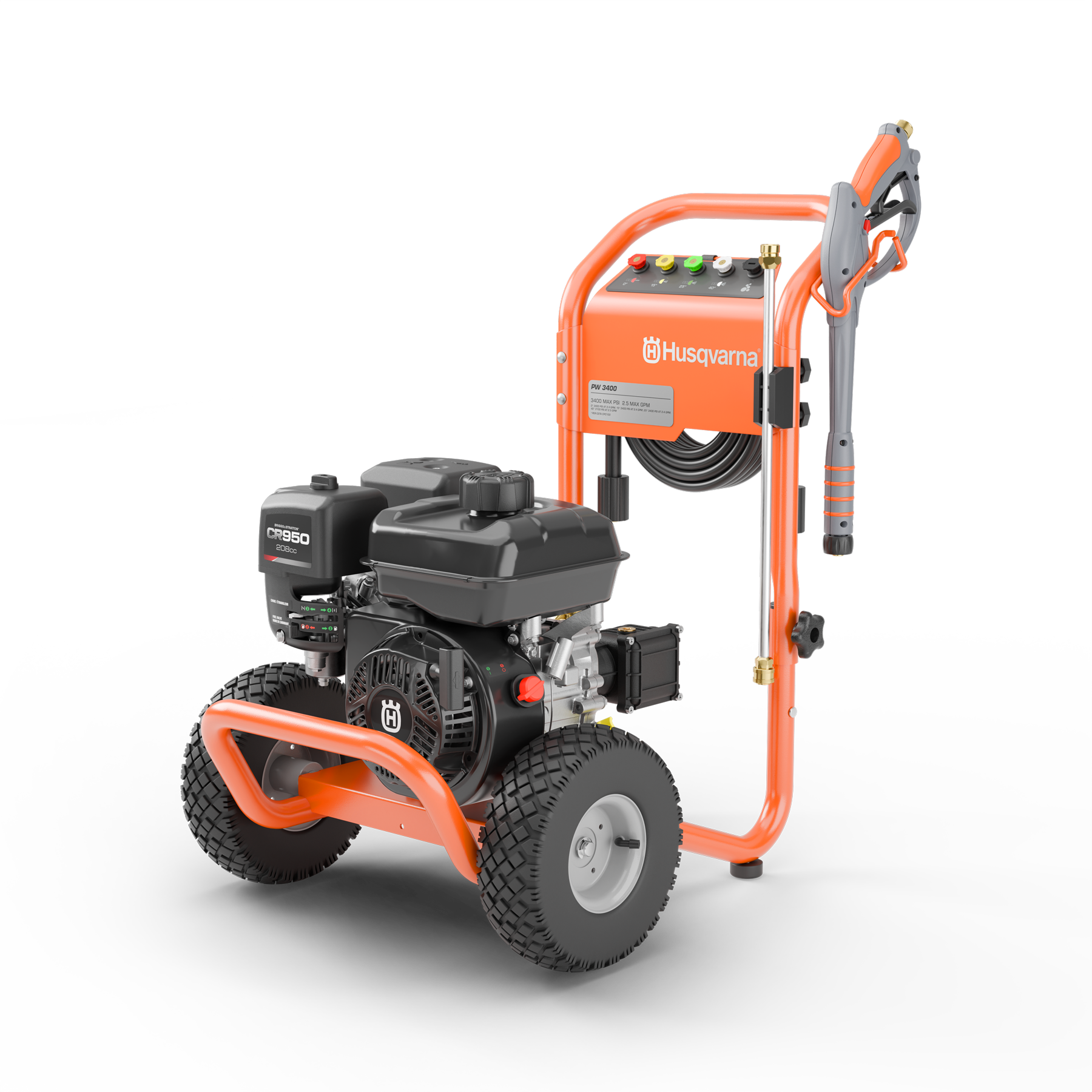 022016 Husqvarna pressure washer front angle view