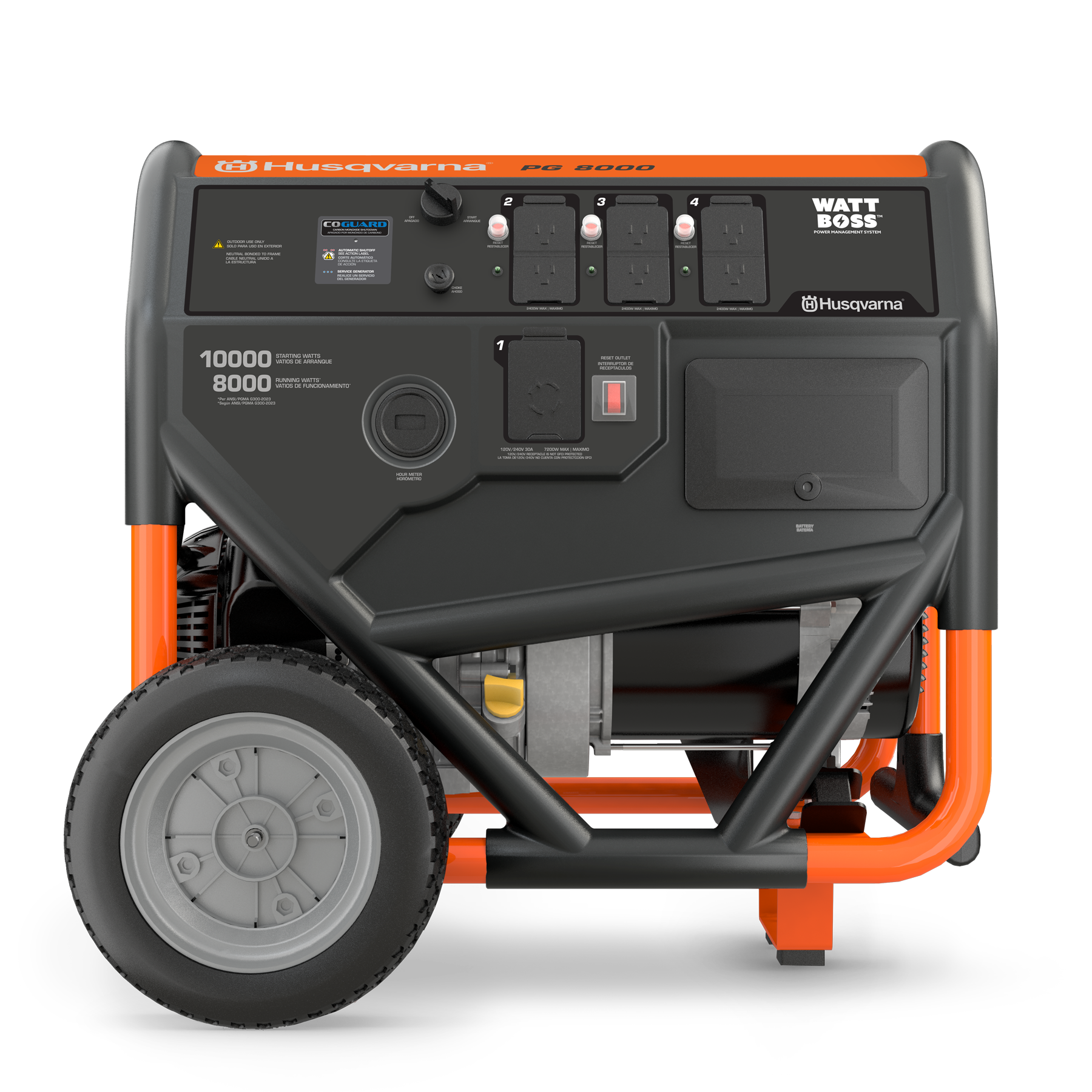 033029 Husqvarna portable generator front view