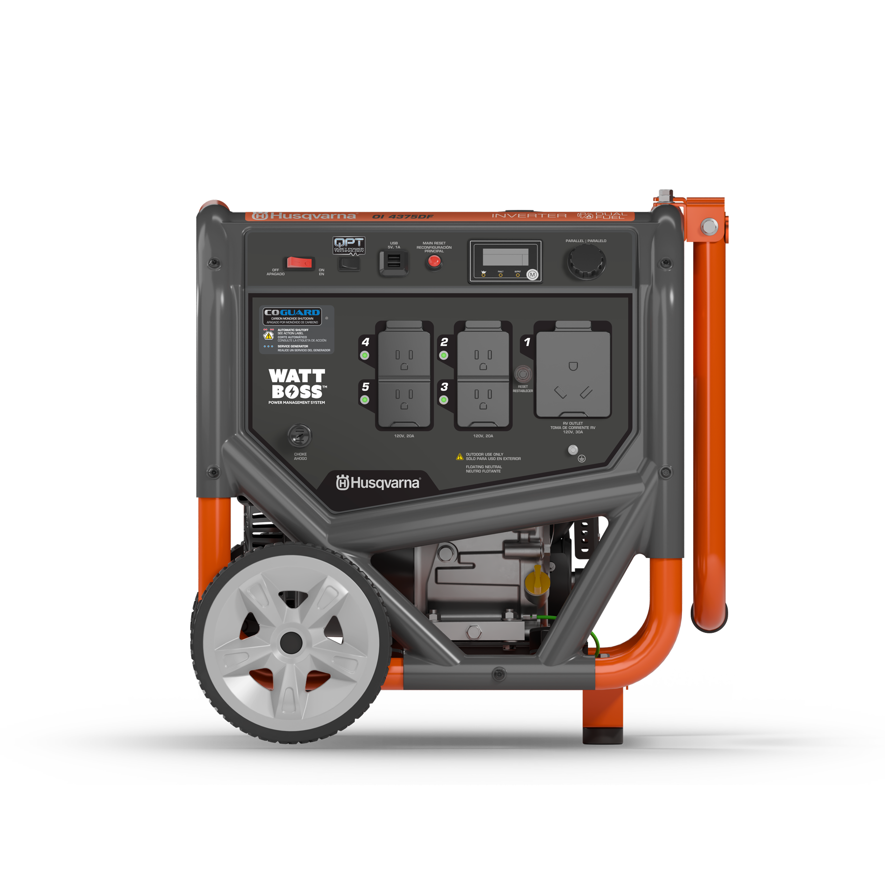 033038 Husqvarna portable generator front view