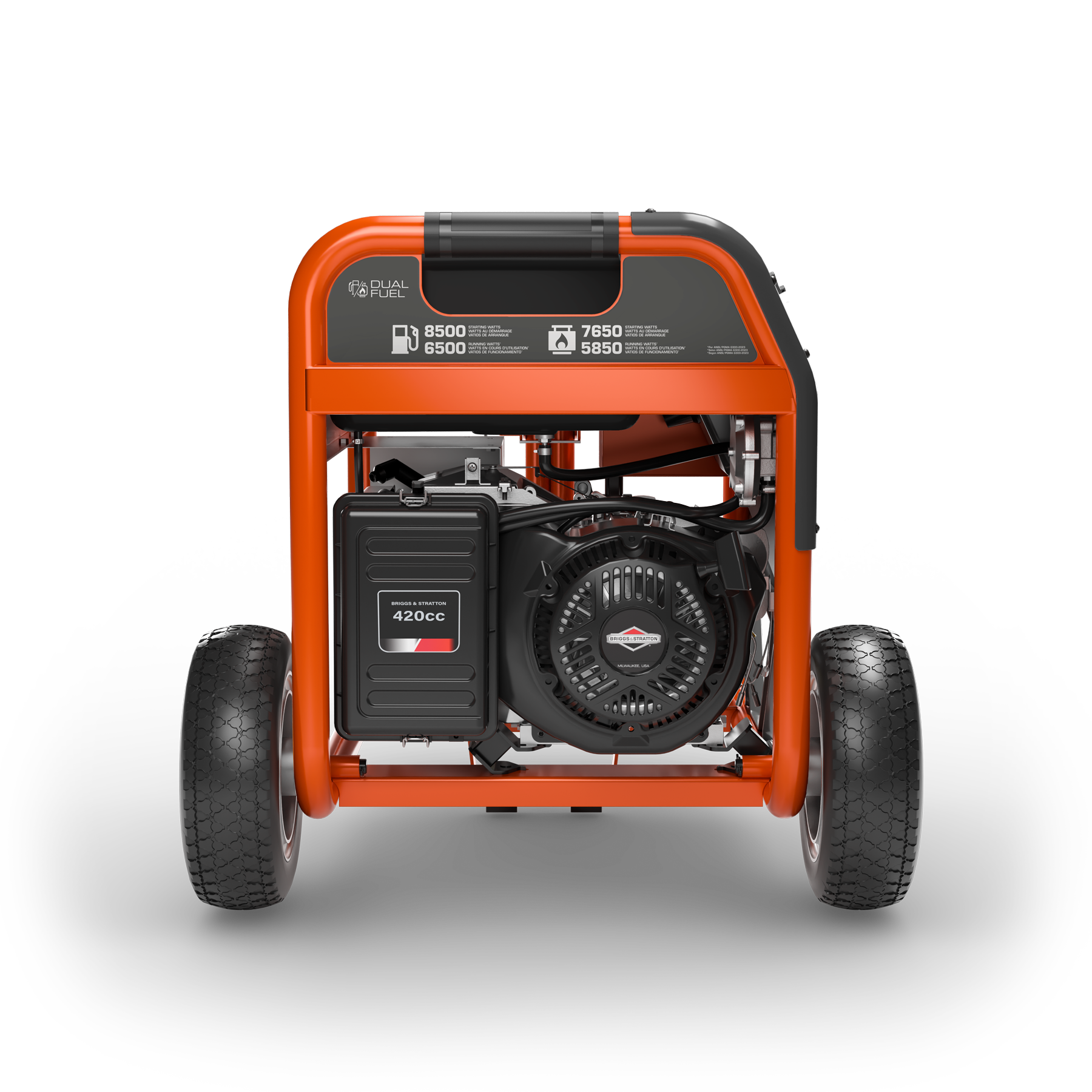 033040 Husqvarna portable generator side view