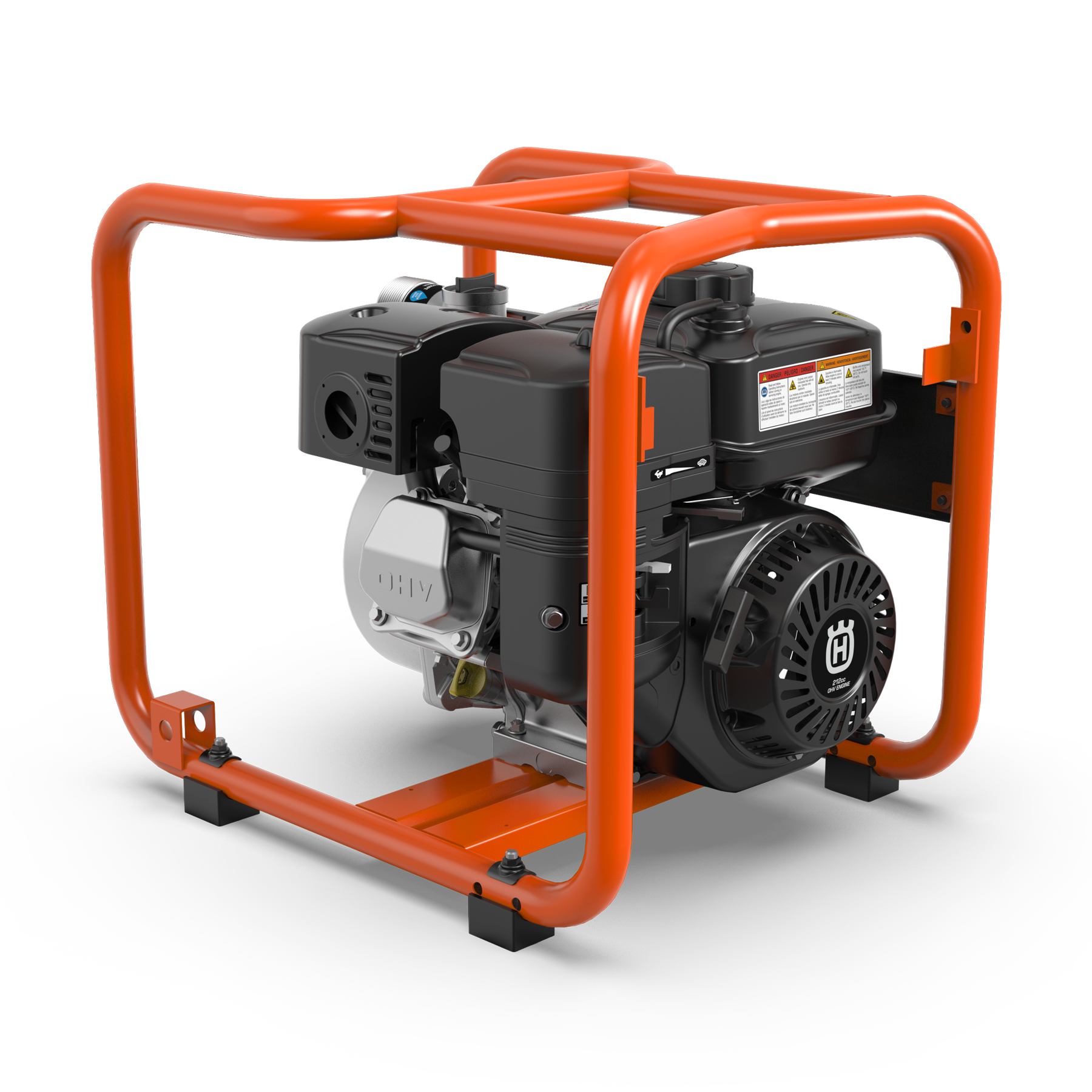 077004 Husqvarna clean water pump back angle view