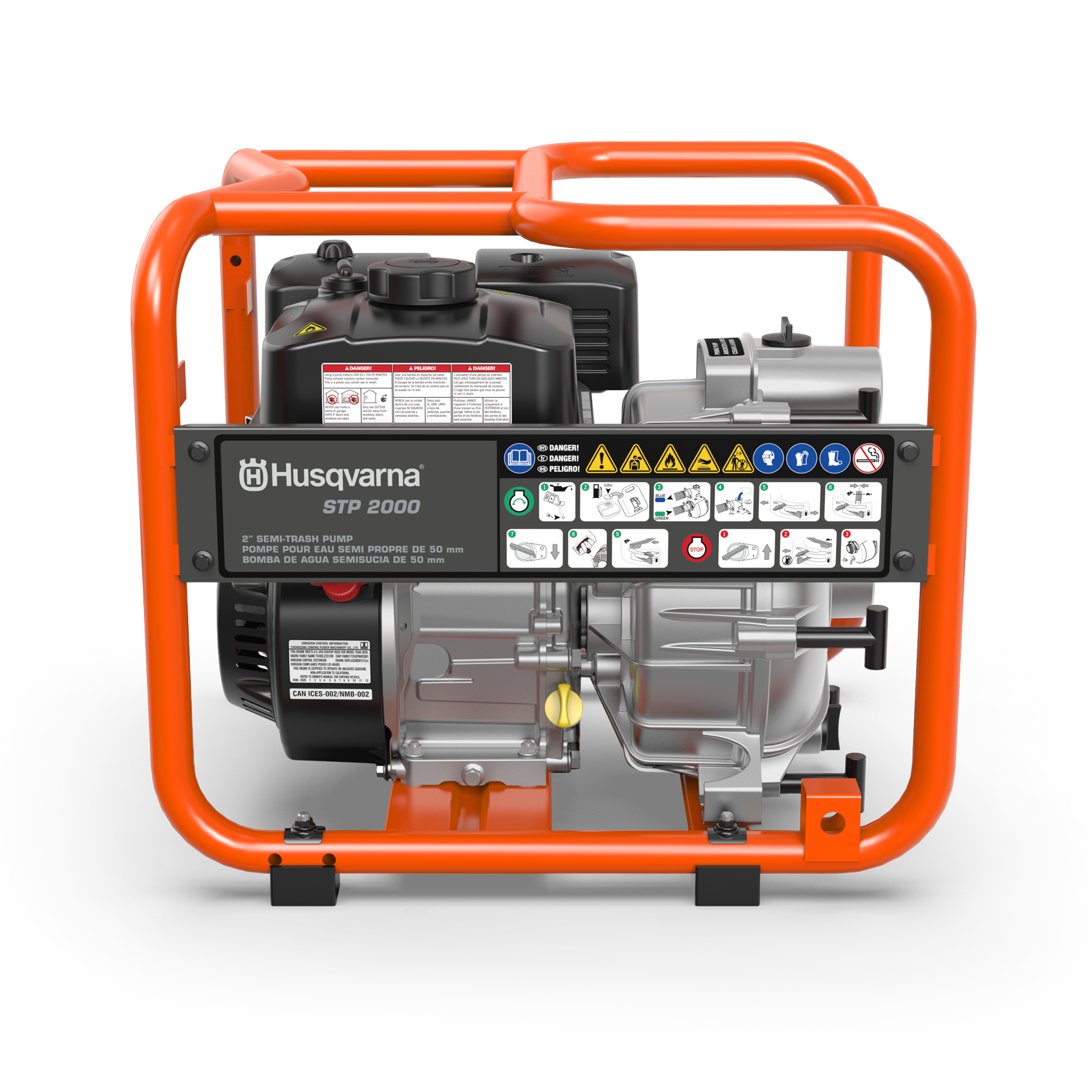 077005 Husqvarna semi-trash pump front view